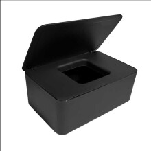 (Black Large) Wet Wipes Dispenser with Lid for Home & Office