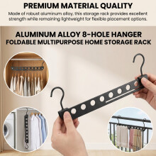 (Gray Double) Porte-étager Aluminium Pliable 8 Trous