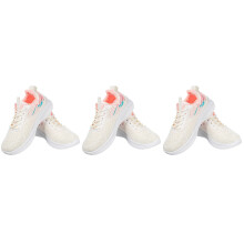3Paren Witte Dames Sneakers Met Honingraat Inlegzool En Non-Slip Grip