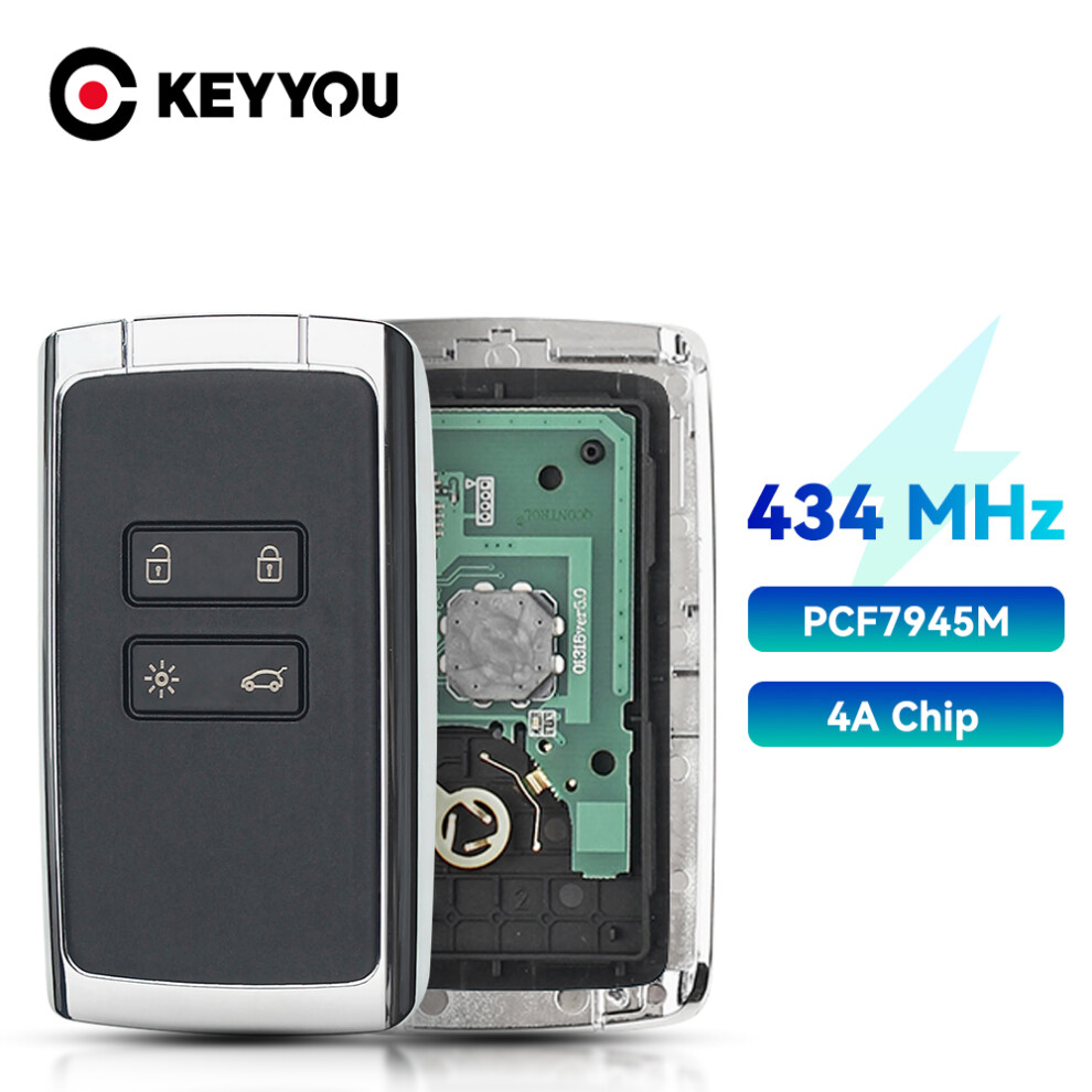 Smart Remote Car Key 434Mhz Pcf7945m Hitag Aes 4A Chip For Renault Megane4 Talisman Espace Kadjar Koleo 2015 Keyless Go 6935161702569