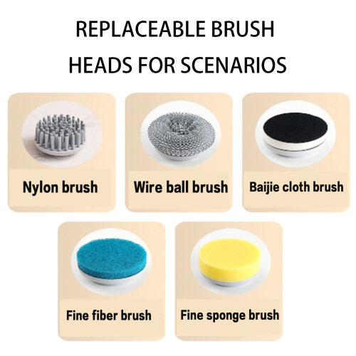 (5 brush heads) Power Scrubber for Kitchen, Tile, Window 2