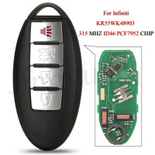 Remote Smart Car Key For Infiniti FX35 FX50 G25 G35 G37 Q40 Q60 QX70 315Mhz ID46-PCF7952 Chip KR55WK49622 KR55WK48903