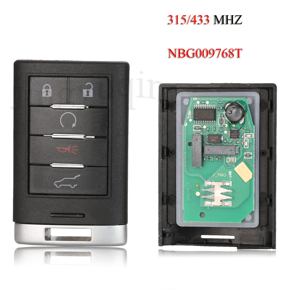 Remote Smart Car Key For Cadillac Srx Cts Xts Dts 2010-2014 5 Buttons 315Mhz/433Mhz Nbg009768t Keyless-Go 6935161686401