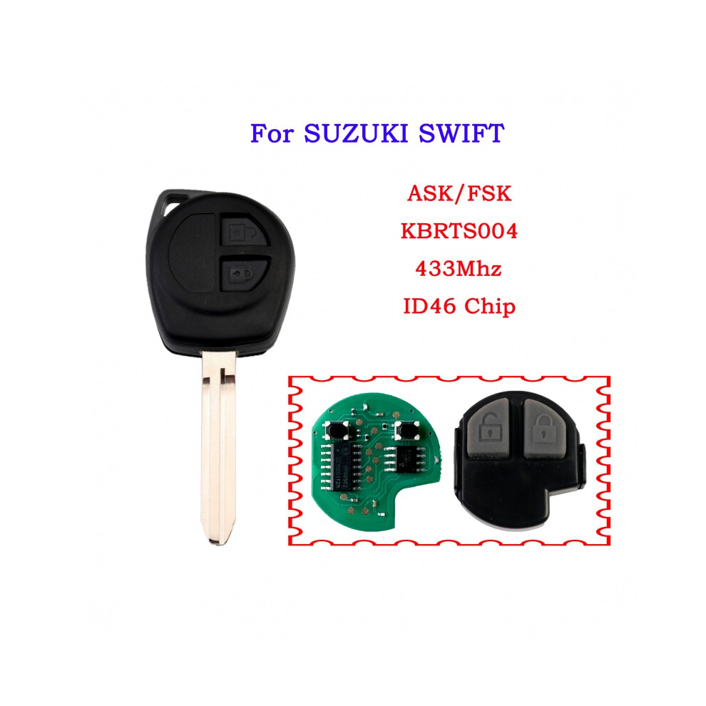 Car Remote Key Fit For Suzuki Swift Sx4 Alto Vitara Ignis Jimny Splash 433Mhz Id46 Chip High Quality 6935161672732