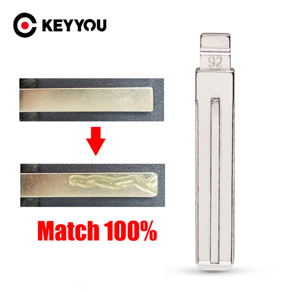 With Cutting Service #92 Metal Flip Blank Key Blade For Ssangyong Korando Actyon C200 S170 Actyon Kyron Rexton 6935161707342