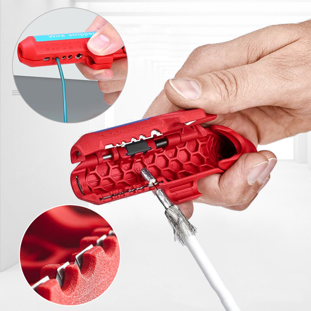 Multi-Functional Curved Handle Wire Stripper For Electricians, Abs Material 4951388042488