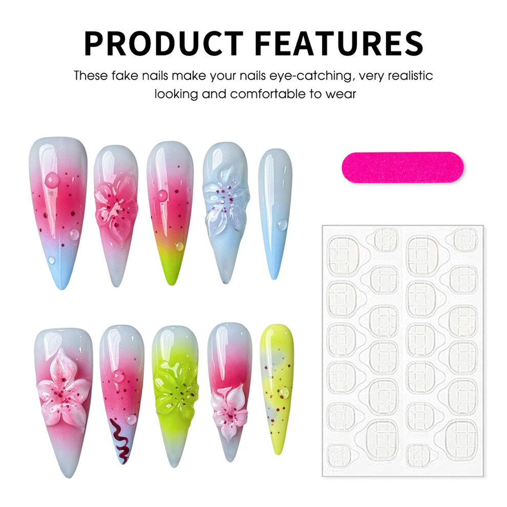 Dachuang Beauty (M) Easy Apply Water Drop False Nails For Manicure