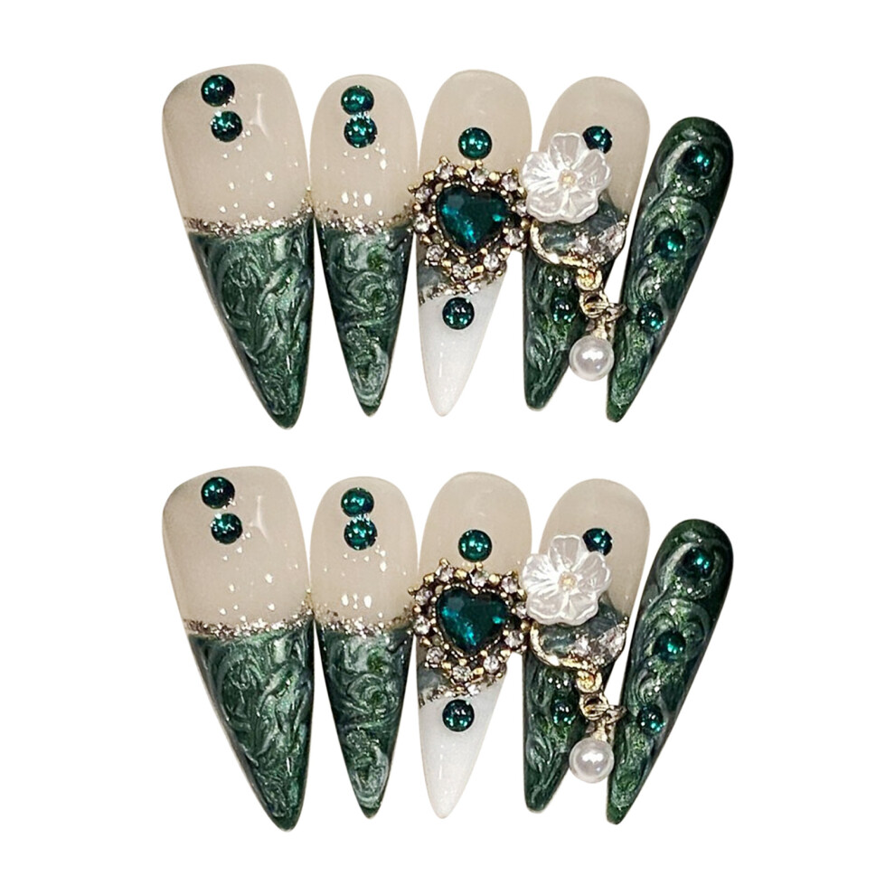 Dachuang Beauty Green (L) Tip Fake Nails - Odorless & Comfortable