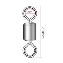 (L) 50pcs Steel Barrel Swivels for Saltwater Fishing