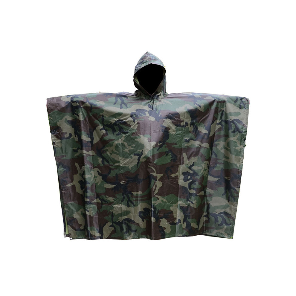 (#1) Military Camo Raincoat For Men & Women, Waterproof Poncho 6424024531496