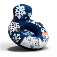 (Backrest ski ring) Kids & Adults Inflatable Snow Tube Sled