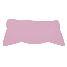 Kleinkind-Silikon-Tellerunterlage mit Saugnapf, rutschfest, hitzebeständiger Tischunterlage, rosa