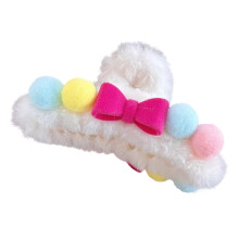 (2) Women Plush Hair Clip/Hair Tie/Hair Claw Clip Cute Duckbill Hair Side Clips for Women Girls DIY Hair Accessories