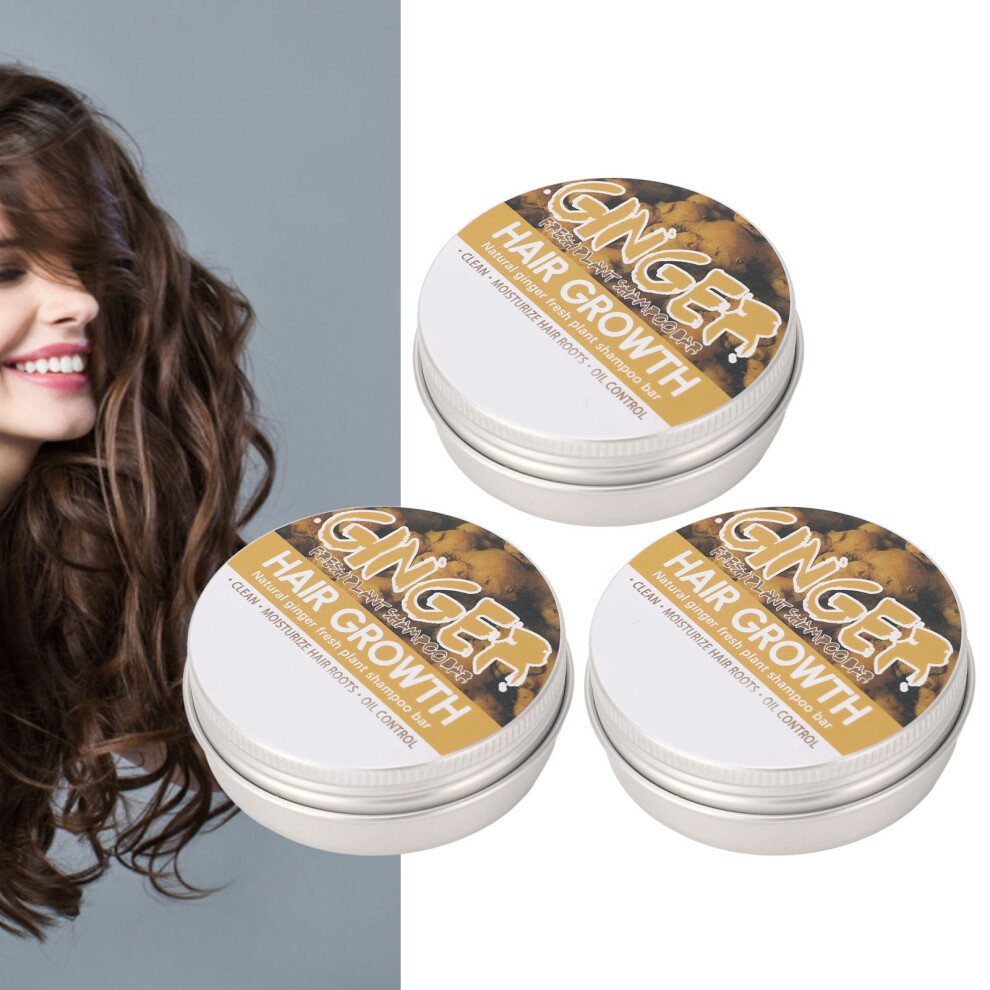 Ginger Shampoo Bar 3pcs for Hair Growth, Moisturizing & Nourishing