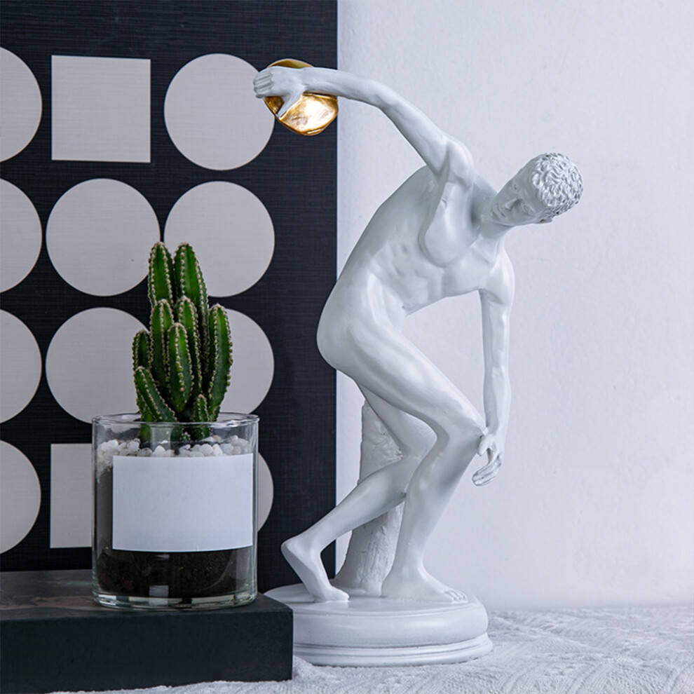 Photos - Other Toys  Discus Thrower Statue - Home Office Decor(White, Pancake Thrower)