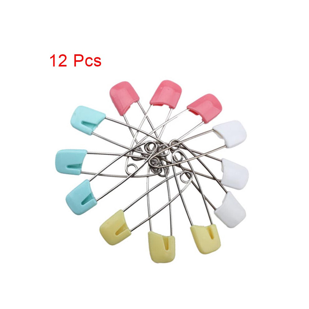 Zhouq-Outdoors 12Pcs Baby Shower Diaper Pins Holder