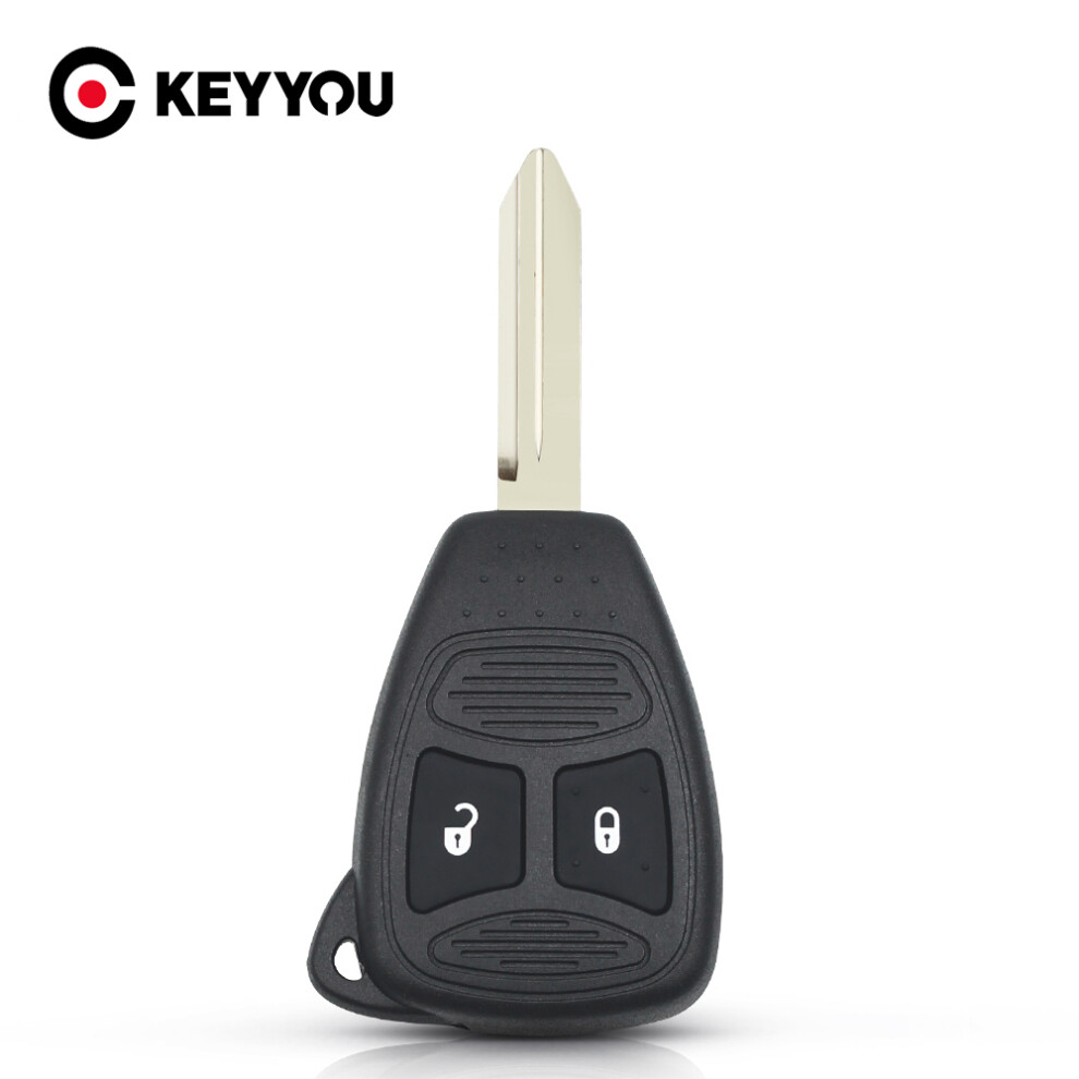Remote Car Key Shell Case For Chrysler 300C Pt Cruiser For Jeep Dodge Auto Uncut Key Blank Blade Cover Fob 2 Buttons 6935161699388