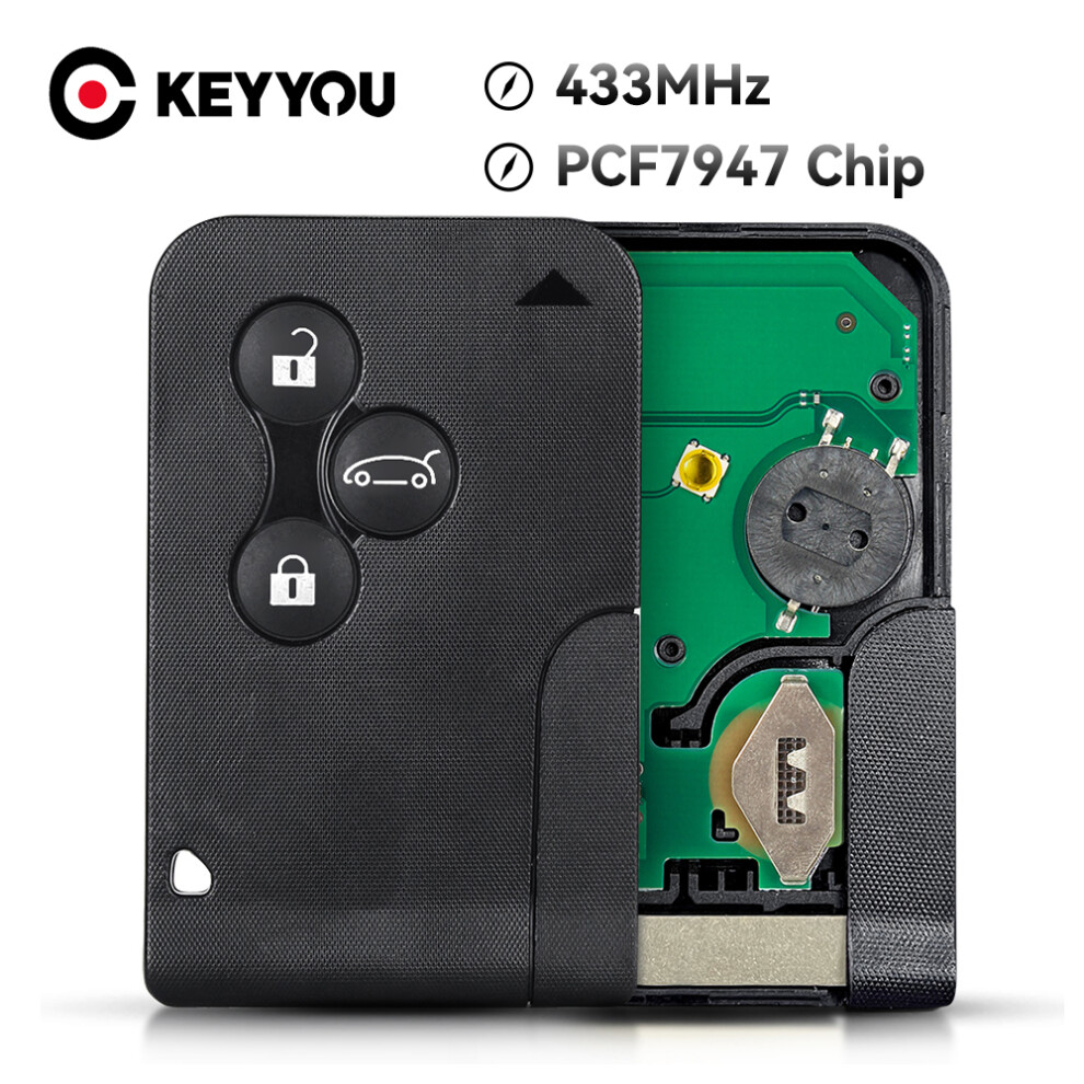 Remote Car Key For Renault Clio Logan Megane 2 3 Scenic Smart Key Id46 Pcf7947 Chip 3 Buttons 433Mhz With Battery 6935161699319