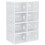Homcom HOMCOM 8PCS Stackable Clear Plastic Shoe Storage Box for UK/EU Size 8.5/43 2