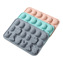 15-cavity Easter Silicone Easter Egg Rabbits Shaped Baking Mold Chocolate Candy Mold Party Decoration