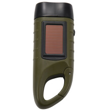 Emergency Hand Crank Dynamo Solar Flashlight Rechargeable LED Light Lamp Charging Powerful Torch For Outdoor Camping