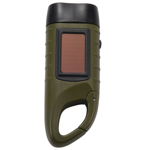 Emergency Hand Crank Dynamo Solar Flashlight Rechargeable LED Light Lamp Charging Powerful Torch For Outdoor Camping
