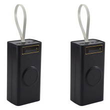 2X 21X18650 Battery Case Welding Free Power Bank Case - with Light 18650 Battery Charge Box Detachable DIY Shell