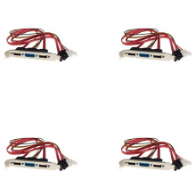 4X PC DIY  Till ESATA och 4Pin IDE  Power PCI Bracket Slot Kabel Fullhöjd Profil för Extern Hårddisk