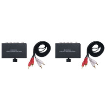 2X Bidirektionaler 4 Wege Cinch Stereo Audioschalter 1 in 4 Out oder 4 in 1 Out L/R Buchse Tonkanal Cinch Audio Umschalter Auswahl