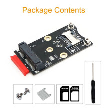 2X M.2 Wifi-Adapter PCIE Draadloze Netwerkkaart Naar M2 NGFF-Sleutel A+E Wifi-Kaartverhoger met Simkaartsleuf