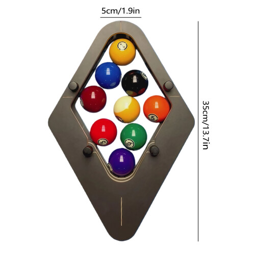 (Style A) Pool Table Triangle Rack – Durable Plastic Billiard Ball Racking Frame for 2.25-in Regulation Billiards Balls