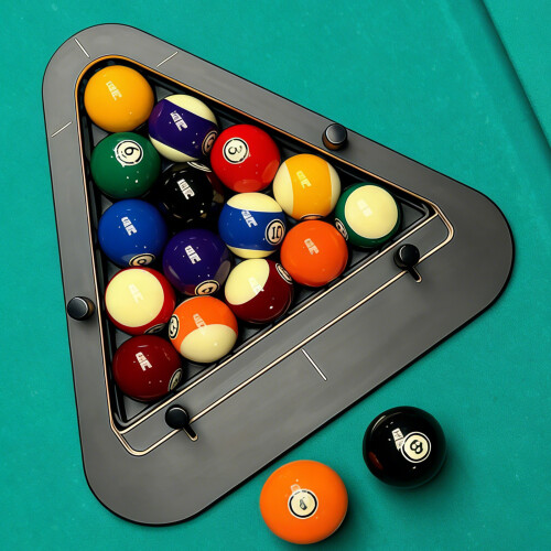 (Style B) Pool Table Triangle Rack – Durable Plastic Billiard Ball Racking Frame for 2.25-in Regulation Billiards Balls 1