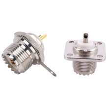 1 Pcs UHF Female SO239 Mount Solder Cup RF Connector & 1 Pcs UHF Female SO239 Panel Mount RF Straight Connector