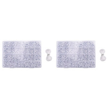 2400Pcs Letter Beads Sorted Alphabet Beads White Letter Bead Kit Round Letter Beads for Jewelry Making with Plastic Box