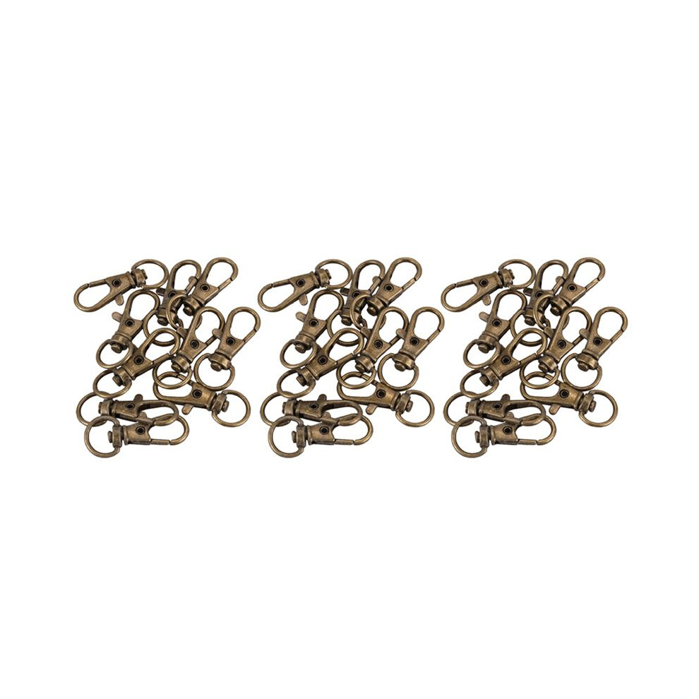 30Pcs Metal Clasp Swivel Trigger Clips Snap Hooks Key Ring Bags Diy Copper 6031097310325