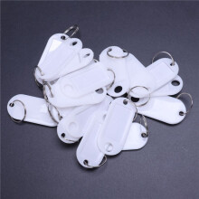 White Portable Plastic Key Fob Key Tag ID Labels 160 Pieces