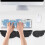 Keyboard Mouse Wrist Rest Memory Foam Support Ergonomic Anti-Slip Silicone Wrist Guard Table Mat Mouse Pad Set 5