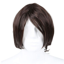2X Fashion Men'S Wig Short Straight High Temperature Silk Synthetic Wig Full Wigs/Artistic Men Brown Black Wigs for Men