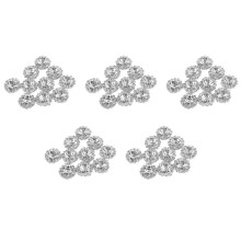 Kristall Strass Schaltflaeche Flatback Dekoration DIY 15mm 50 Stueck Klar