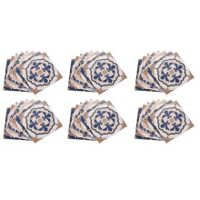 60Pcs Moroccan Style Tile Stickers Waterproof Wall Stickers Bathroom Art Decor,6X6 Inch