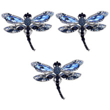 3X Fashion Vintage Dragonfly Brooches for Women Large Insect Brooch Pins Dress Coat Accessories Cute Jewelry Gifts