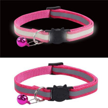 48 Pcs Reflective Cat Collars Quick Release Safety Buckle with Bell Adjustable 19-32cm (12 Colors)