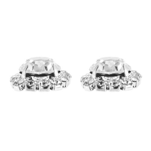 Crystal Rhinestone Button Flat Back Decoration DIY 15mm 40 Pcs Clear 2