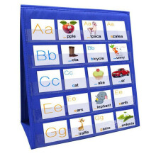 3X Desktop Pocket Chart Double-Sided and Self-Standing Pocket Chart Stand for Individual or Small Group (43X 33cm)