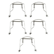 5X Harmonica Neck Holder 10 Holes Blues Harp Mouth Organ Stand Harmonic Rack -Silver