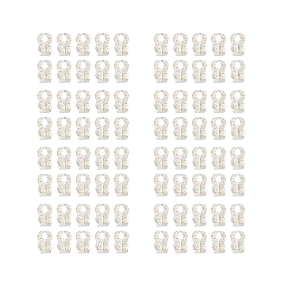 80 Pcs Baby Disposable Bibs Non-Woven Fabric Baby Toddler Bibs Feeding Saliva Apron Paper Bibs Portable Bibs