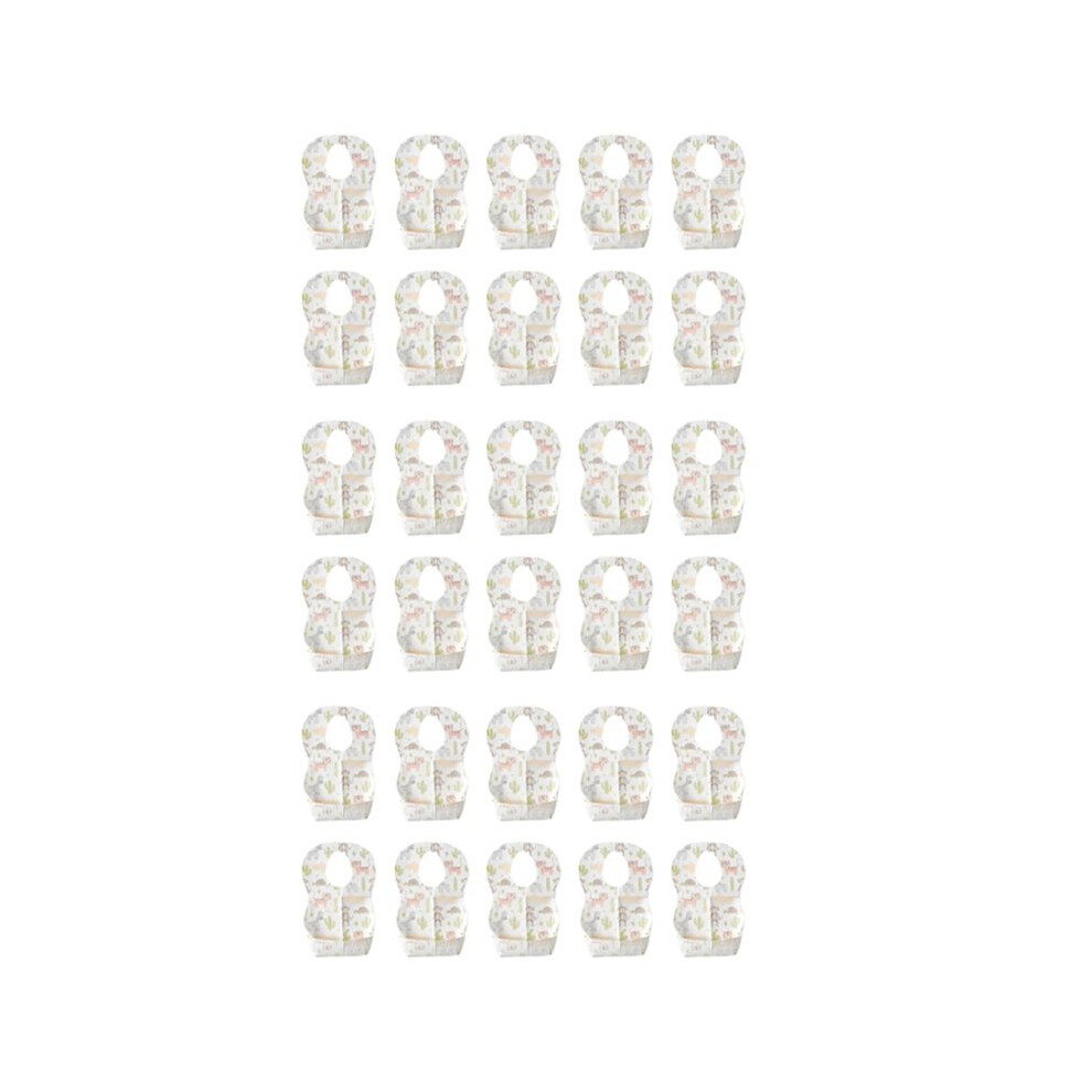 30 Pcs Baby Disposable Bibs Non-Woven Fabric Baby Toddler Bibs Feeding Saliva Apron Paper Bibs Portable Bibs