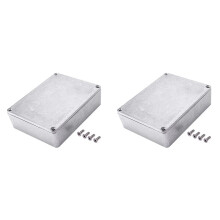 2 Stück Gitarreneffektpedal Aluminium Stompbox Gehäuse für DIY Gitarrenpedal Kit 1590BB