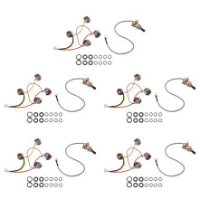 5X Lp Electric Guitar Pickups Circuit Wiring Harness 2T2V 500K Pots 3 Way for Style Guitar