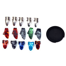 15pcs Guitar Picks humb Finger Picks Metal + plastic with Silicone Guitar Sound Hole Cover Mute Silencer Cover -S